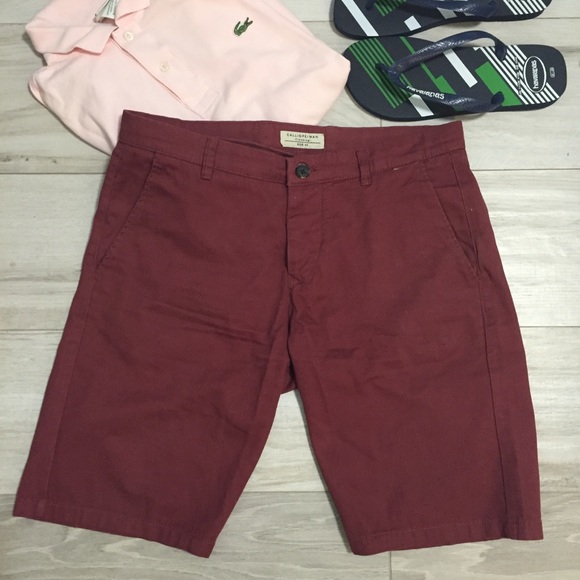 maroon shorts men
